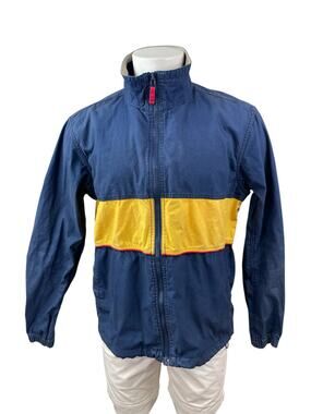 CPO Provisions Men's Blue Colorblock Full Zip Long Sleeve Windbreaker Jacket M